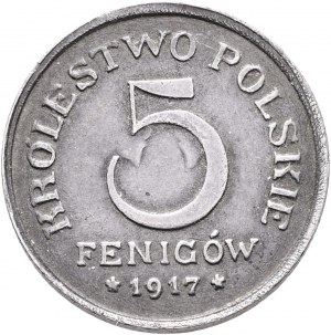 5 Pfennigs 1917 F Régence du Royaume de Pologne