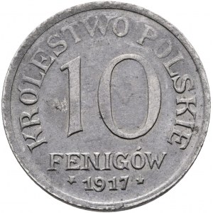 10 fenigov 1917 FF Regentstvo Poľského kráľovstva