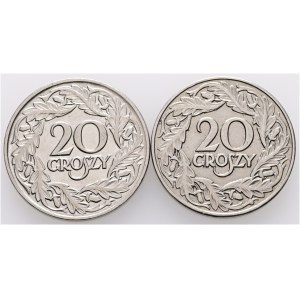 20 Grosz 1923 W II. Republika Lot 2 mince