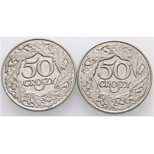 50 Grosz 1923 W II. République Lot 2 pièces