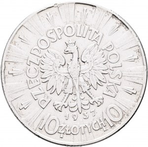 10 Zlotych 1937 II. Repubblica Józef Pilsudski