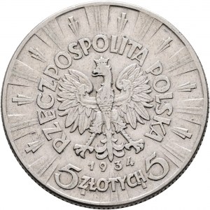 5 Zlotych 1934 II. Republic Jósef Pilsudski