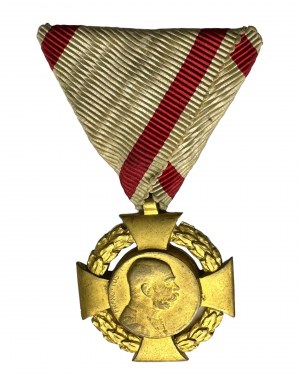 Autriche Hongrie François-Joseph Ier Croix commémorative 1848-1908 ruban du personnel militaire