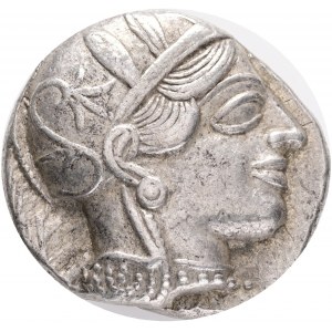 Tetradrachma ateńska City 1, 454-320 p.n.e., niezwykły okaz