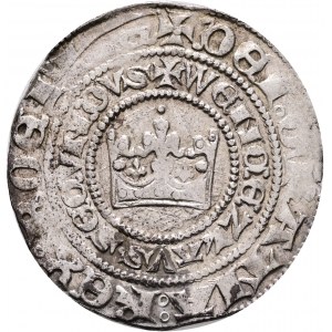 Bohemia Prague grosch ND WENCESLAUS II. 1300-1305 Smolik#2. Extraordinary specimen