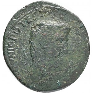 1 As SC AUGUST 15BC mintmaster Plotius Rufus Rome R!