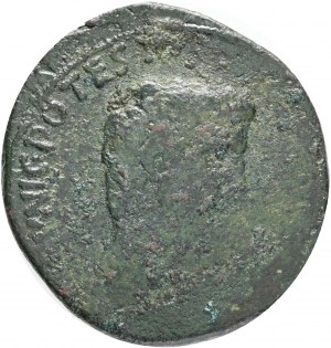 1 As SC AUGUST 15BC mintmaster Plotius Rufus Rome R!