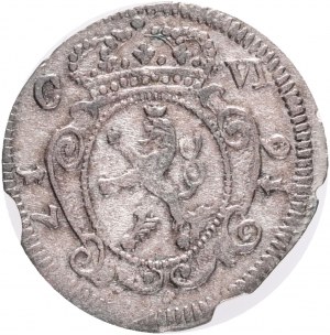½ Kreuzer 1716 CHARLES VI. Böhmen Prag R! Einseitiges Prachtexemplar