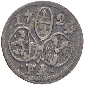 ½ Kreuzer 1722 FRANCIS A.HARRACH Salzburg One-sided