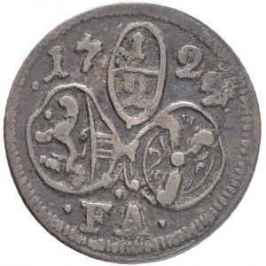 ½ Kreuzer 1722 FRANCIS A.HARRACH Salzburg unilatéral