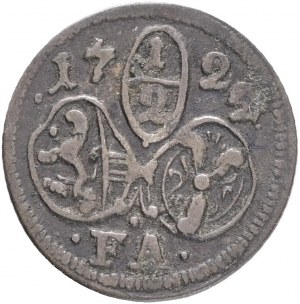 ½ Kreuzer 1722 FRANCIS A.HARRACH Salzburg jednostronny