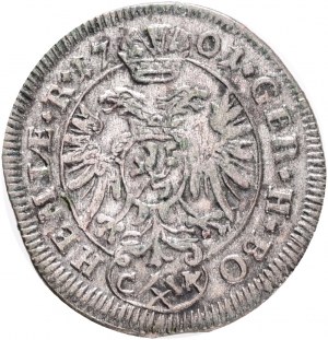 1 Kreuzer 1701 CK LEOPOLD I. Boemia Kutná Hora R! Esemplare straordinario