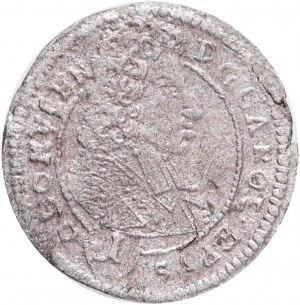 1 Kreuzer 1701 KAREL III. JOSEF z LORRAINE Biskupstvo Olomouc, Kremsier