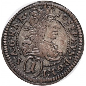 1 Kreuzer 1706 IA JOSEPH I. RR ! Graz