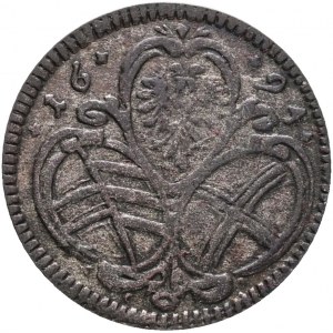 2 Pfennig 1694 LEOPOLD I. Wien einseitiges Prachtexemplar