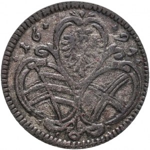 2 Pfennig 1694 LEOPOLD I. Vienne spécimen extraordinaire unilatéral