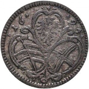 2 Pfennig 1694 LEOPOLD I. Wien einseitiges Prachtexemplar