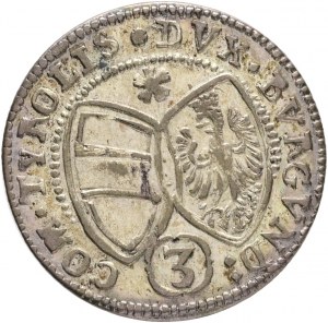 3 Kreuzer 1640 FERDINAND CHARLES Österreich Tirol Hall