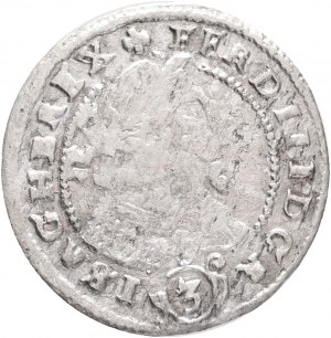 3 Kreuzer 1647 GW FERDINAND III. Böhmen/Schlesien GLATZ RR!