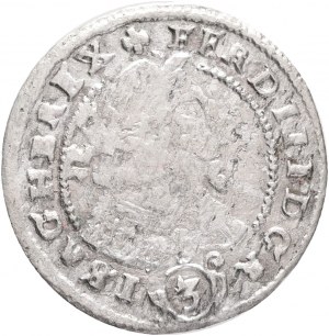 3 Kreuzer 1647 GW FERDINAND III. Čechy Sliezsko GLATZ RR!