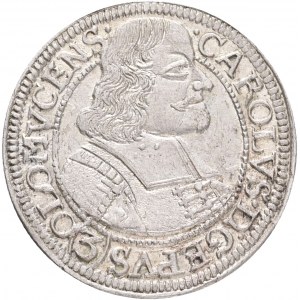3 Kreuzer 1670 CHARLES II. Liechtenstein-Kastelkorn Biskupstwo Ołomuniec niezwykły okaz