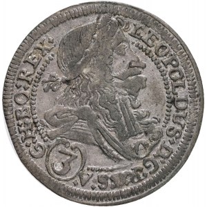 3 Kreuzer 1703 IA LEOPOLD I. Styria Graz
