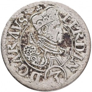3 Kreuzer ND FERDINAND II. Rakúsko Tirolsko 1577-95 var.  BUR COMES TIROLIS s kruhom