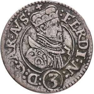 3 Kreuzer ND FERDINAND II. Austria Tyrol 1577-95 odmiana  BUR COMES TIROLIS z kółkiem w łańcuchu