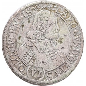 VI. Kreuzer 1678 CHARLES II. Liechtenstein-Kastelkorn Olomoucké biskupstvo Kremsier