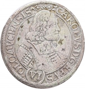 VI. Kreuzer 1678 CHARLES II. Liechtenstein-Kastelkorn Olomoucké biskupstvo Kremsier