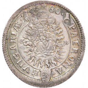 XV. Kreuzer 1680 K.B. LEOPOLD I. Hungary Kremnica