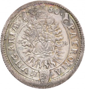 XV. Kreuzer 1680 K.B. LEOPOLD I. Hungary Kremnica