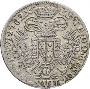 XVII. Kreuzer 1762 PR FRANCIS I. Z LORRAINE Austria Czechy Praga-Erdmann R!