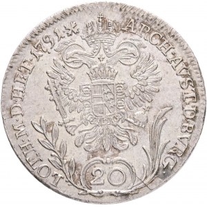 20 Kreuzer 1791 B LEOPOLD II. Kremnica