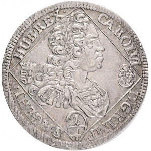 ¼ Thaler 1739 N.B. CHARLES VI. Maďarsko Nagybanya