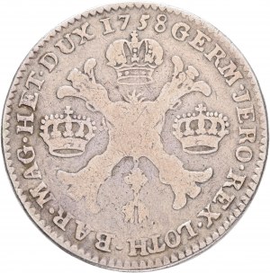 ½ Kronenthaler 1758 MARIA THERESIA Bruxelles Autriche Pays-Bas Type 1