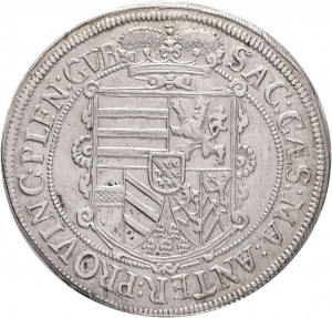 1 Thaler 1627 LEOPOLD V.Horné Alsasko Portrét s kabátom Ensisheim