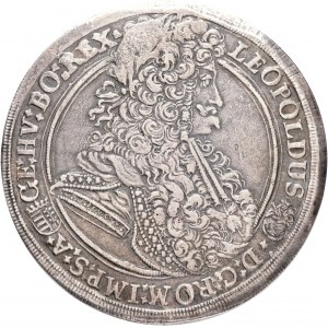 1 Thaler 1695 K.B. LEOPOLD I. Kremnica, défaut du planchet