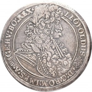 1 Thaler 1695 K.B. LEOPOLD I. Kremnica, défaut du planchet