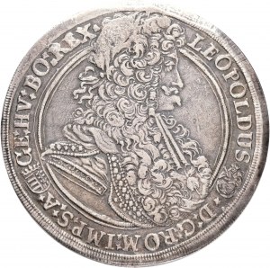 1 Thaler 1695 K.B. LEOPOLD I. Kremnica, vada planšety