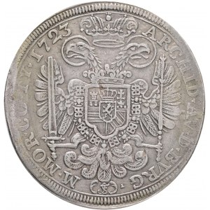 1 Taler 1723 FS CHARLES VI. Prag Böhmen R! F.Scharff