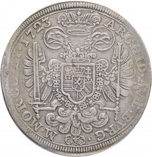 1 Thaler 1723 FS CHARLES VI. Praha Čechy R! F.Scharff