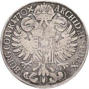 1 Thaler 1770 I.C S.K. MARIA THERESIA Vienna variant .X  Austria R!