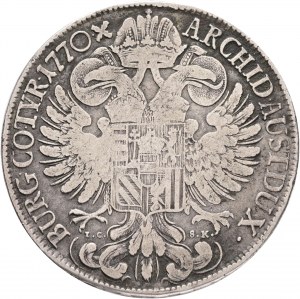 1 Thaler 1770 I.C S.K. MARIA THERESIA Vienna variante 