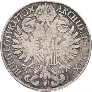 1 Thaler 1770 I.C S.K. MARIA THERESIA Vienna variant „.X „ Austria R!