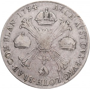 1 Kronenthaler 1794 M FRANCIS II. II.typ LEGE ET FIDE Austriackie Niderlandy