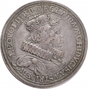 2 Taler ND 1626-1632 LEOPOLD V. & CLAUDIA REGENCY Tirol Hall