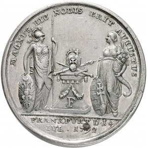Medaille FRANCIS I. 1792 Krönung des römischen Kaisers in Frankfurt am Main R!