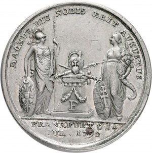 Medaille FRANCIS I. 1792 Krönung des römischen Kaisers in Frankfurt am Main R!