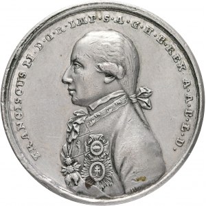 Medal FRANCIS I. 1792 Koronacja cesarza rzymskiego we Frankfurcie nad Menem R!